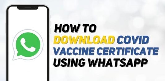 Download COVID certificate WhatsApp