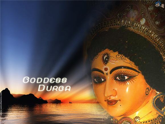 Artistic depiction of Goddess Durga