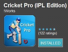 Free Android app updates about current and upcoming cricket matches