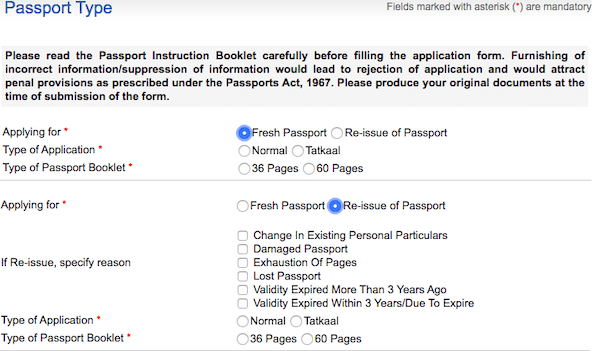 Fresh Reissue Passport Options