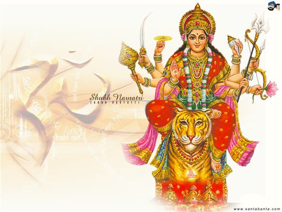 Goddess Durga and OM