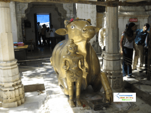 Golden Nandi at Gomukh Temple