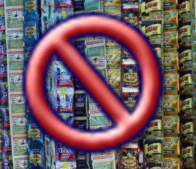 Pan Masala and Gutka Pouches ban from March 2011