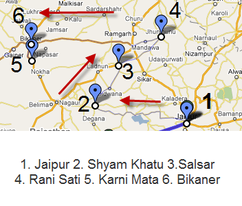 Rani Sati Karni Mata Rajasthan Map