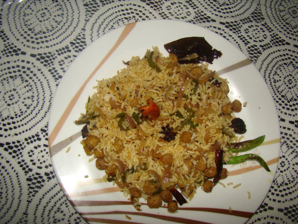 Tasty Soya Nugget Rice Pulao (Recipe)