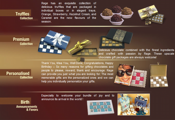 Types of Rage Chocolates