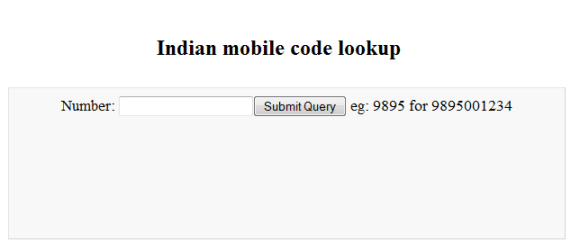 Indian mobile number lookup